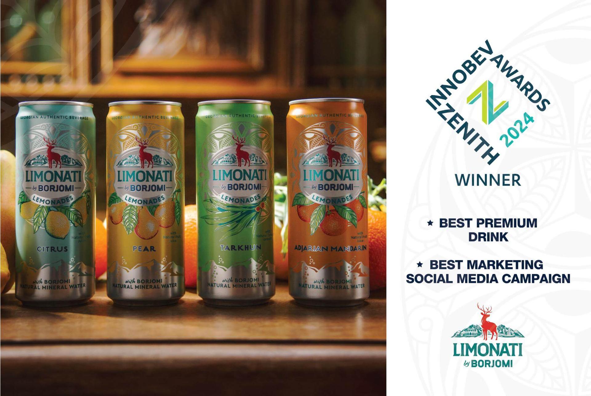 "Limonati by Borjomi" - Winner of Zenith Global's Innobev Awards 2024 in the categories  Best Premium Drink and Best Marketing Campaign